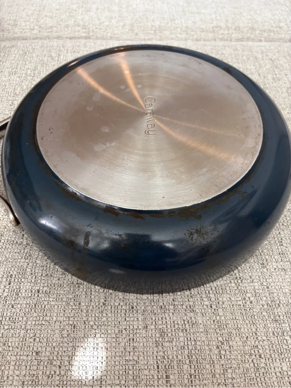 Caraway Nonstick Ceramic Sauté Pan with Lid (4.5 qt, 11.8") - Navy - Picture 5 of 8